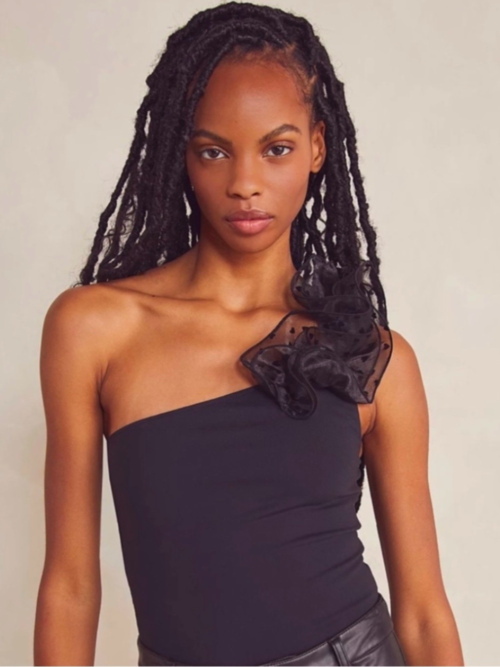 🌷Free People Black Heartstrings Bodysuit 🌷